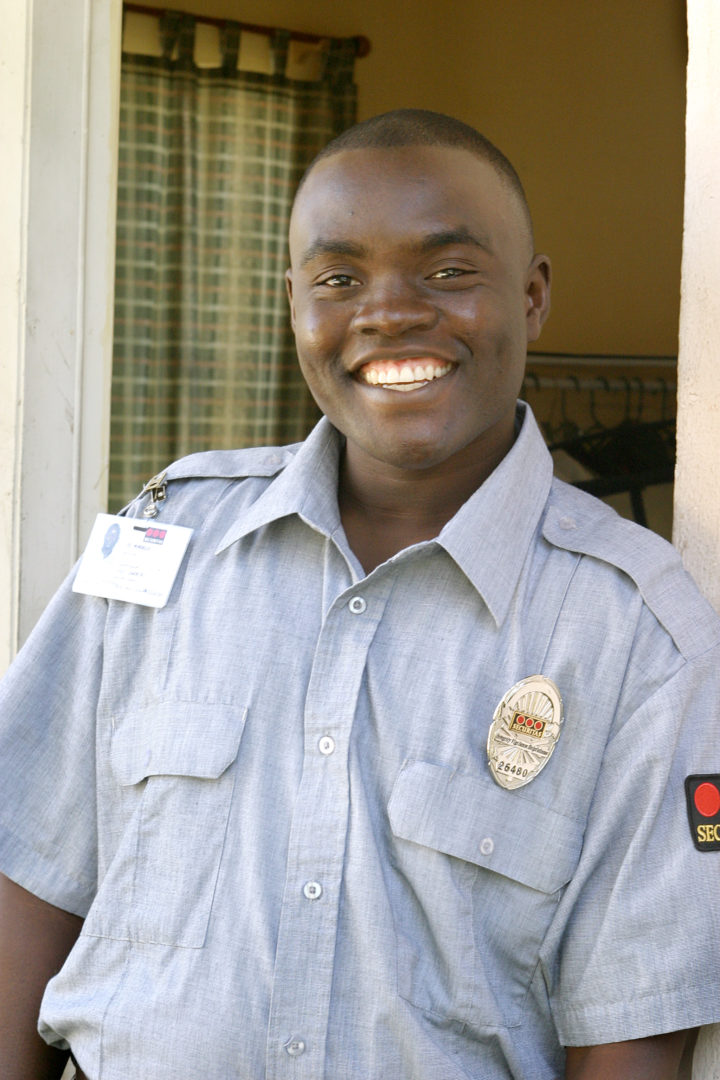 Larenzo in Security Uniform