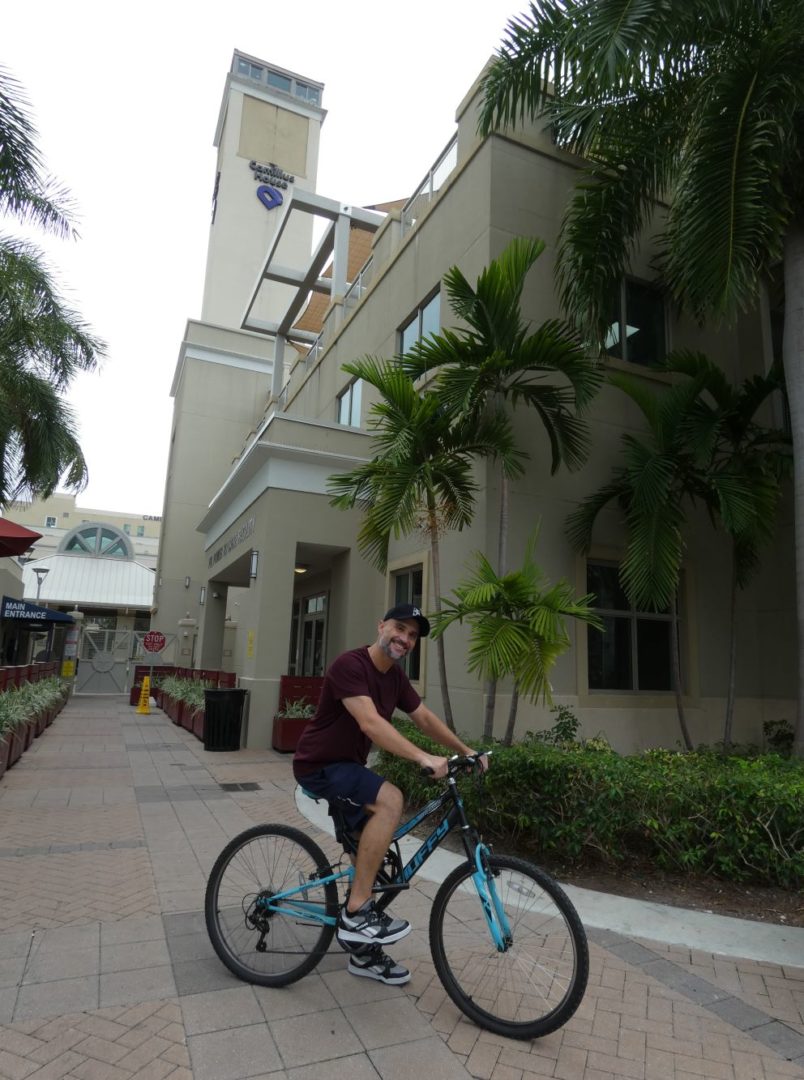 Man on bicycle